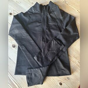 Lululemon Athleta Woman’s Black Half -Zip Long sleeve work out top - Worn Once.